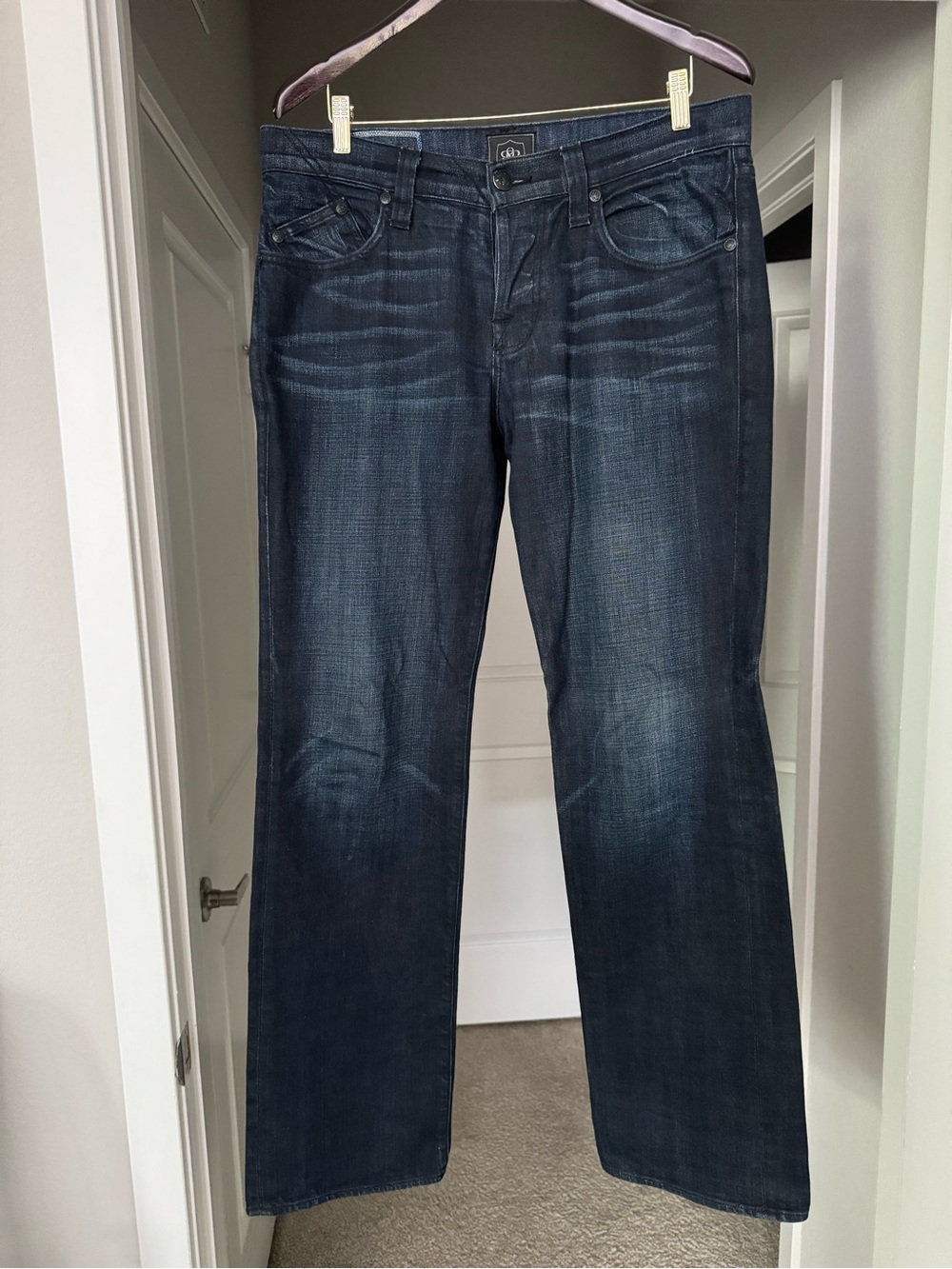 Rock & Republic Men's Dark Indigo Bootcut Jeans 34x32